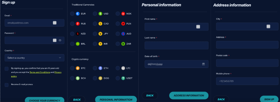 BetBeast registration process