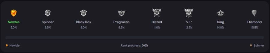 Blazebet NZ vip levels