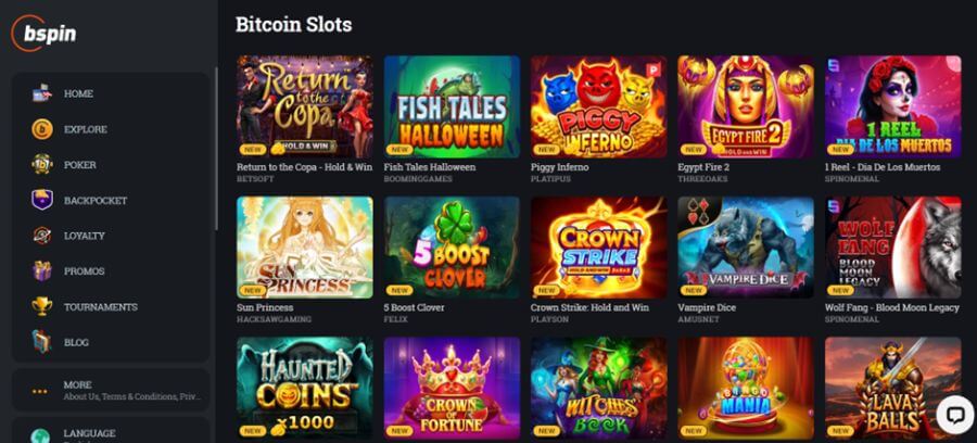 Bspin Bitcoin Slots NZ