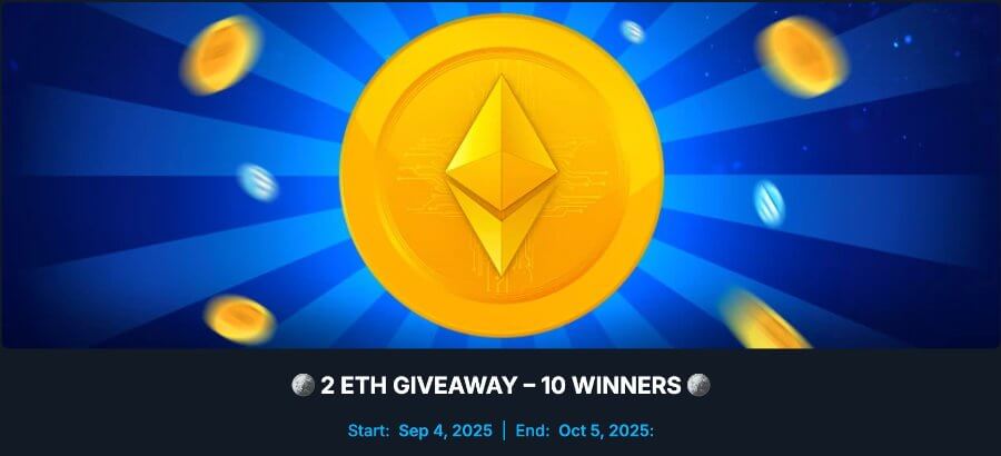 Casinobet 2 ETH giveaway NZ