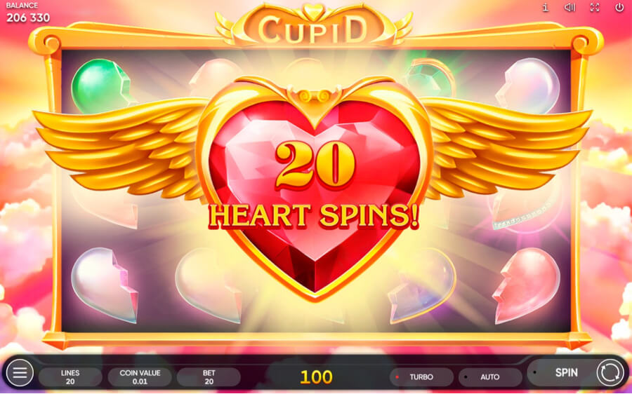 Cupid's Free Spins Feature