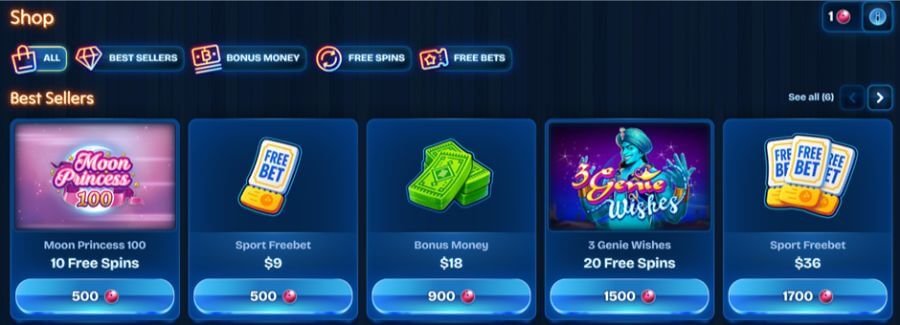 Dudespin NZ Casino bonus shop