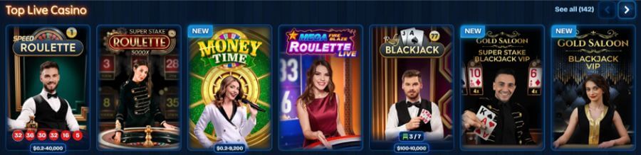 Dudespin NZ Casino live dealer lobby