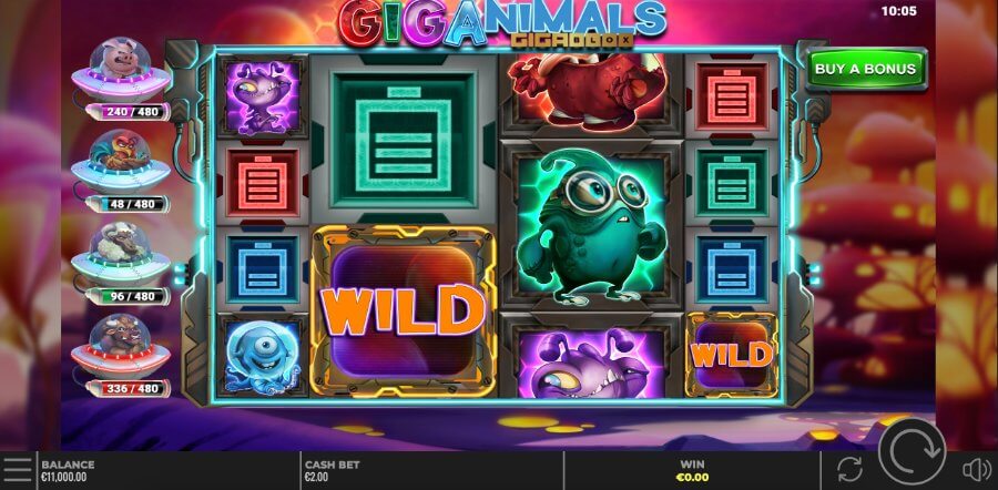 Giganimals GigaBlox pokie for NZ players