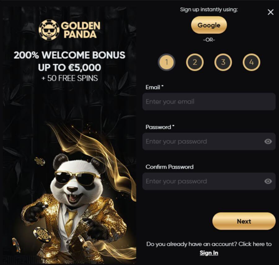 Golden Panda NZ Registration Form