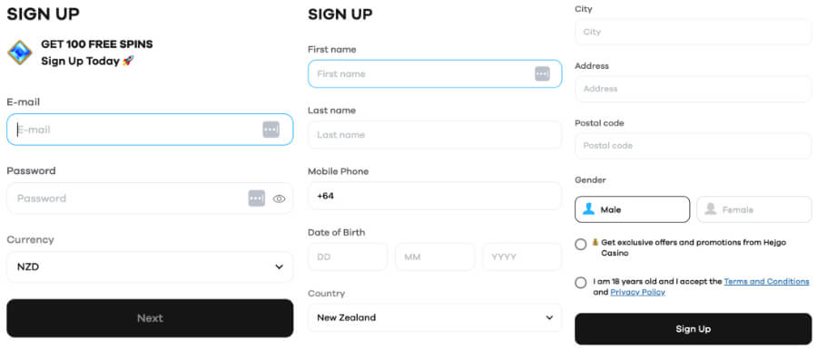 Hejgo registration process