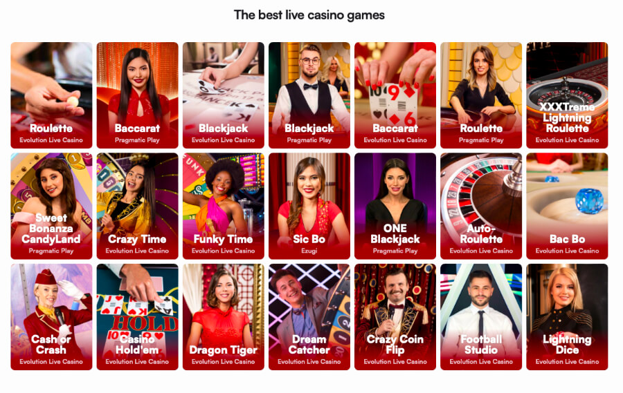 InstaSpin Casino Live games