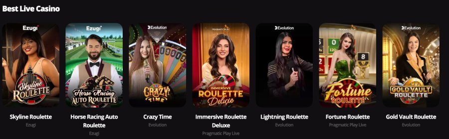 LV Bet NZ live casino games