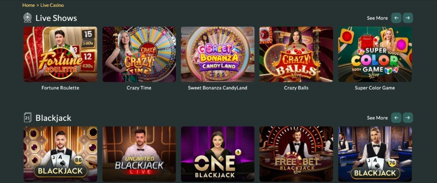 Lemon Casino live casino games NZ