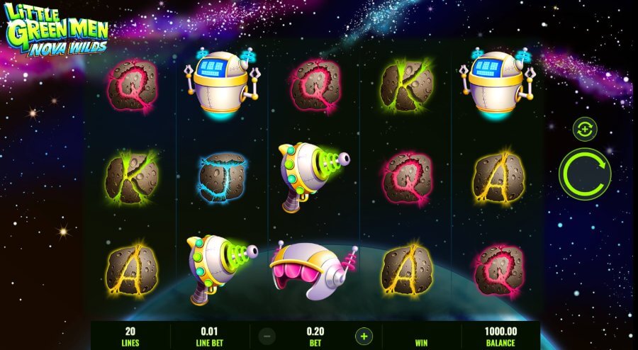 Little Green Men Nova Wilds pokie for NZ players