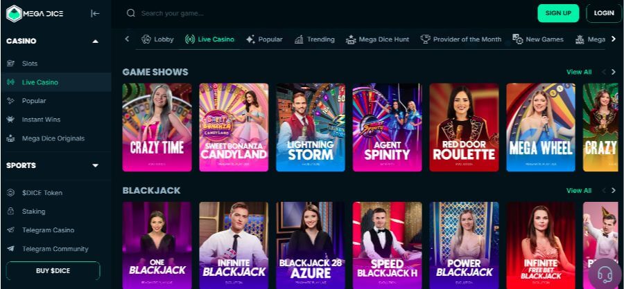Mega Dice Live Casino