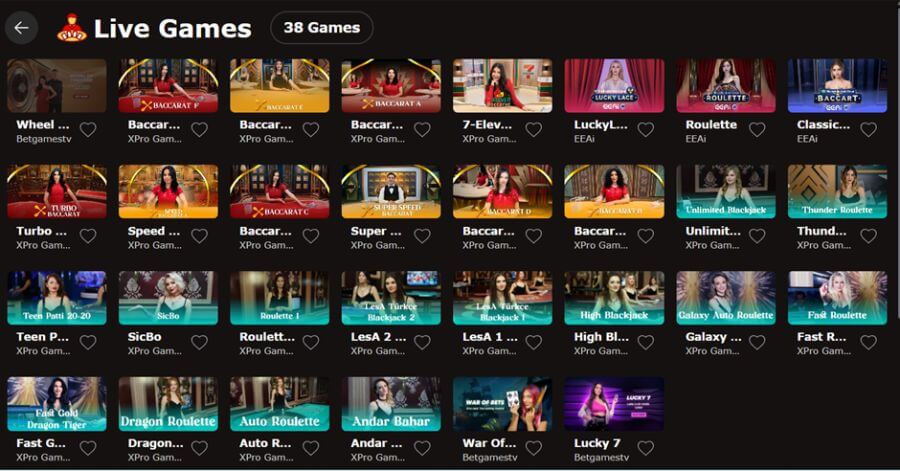 MrJones Casino NZ Live Casino Games