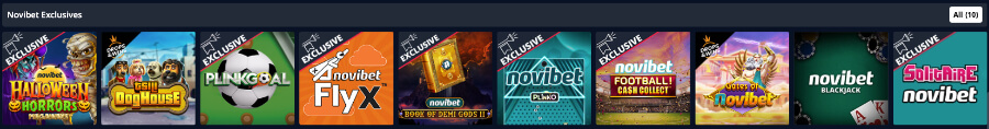 Novibet casino exclusive games