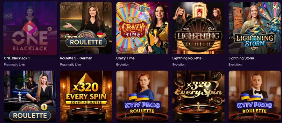 OnlyWin live casino games NZ