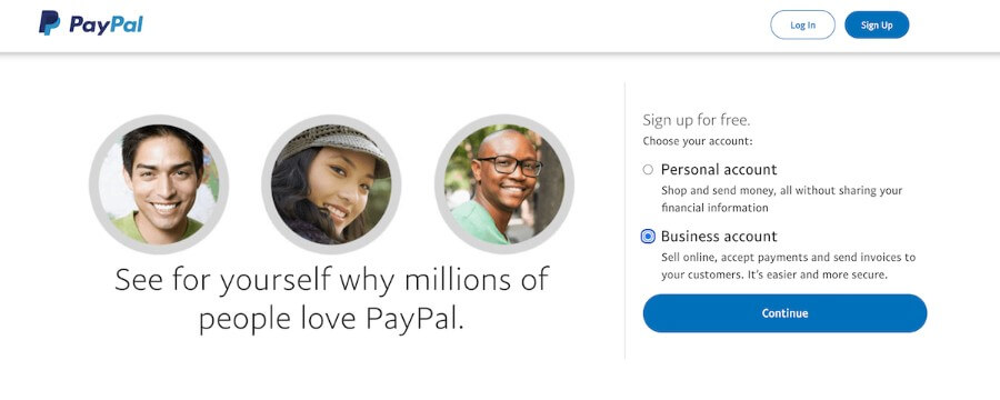 PayPal Personal or Business account set up registration NZ Players