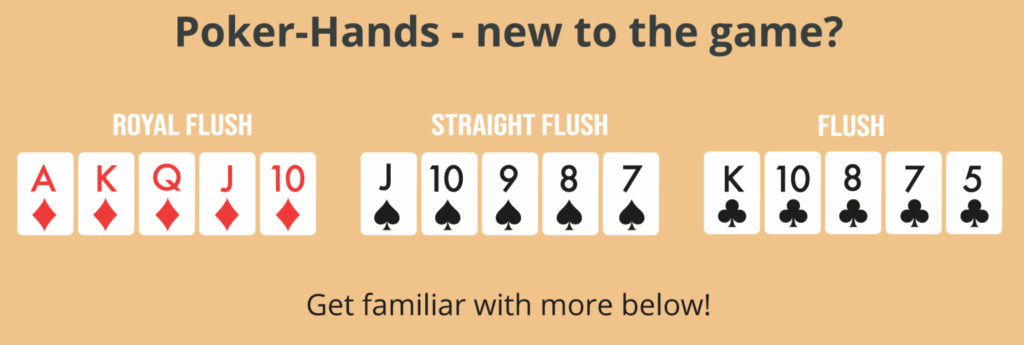 Get familiar with the poker hands