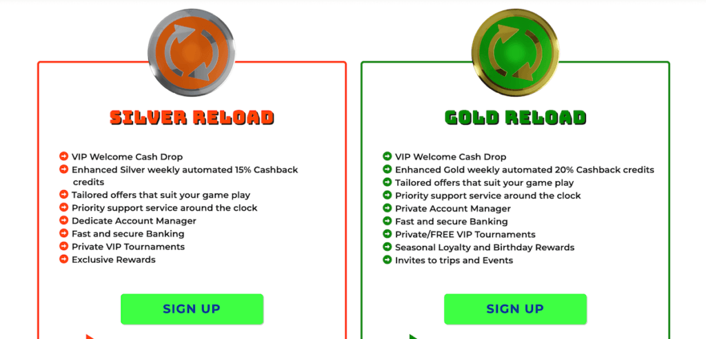 Reload Casino online casino NZ VIP programme