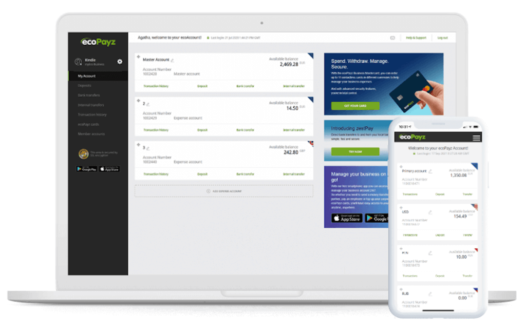 EcoPayz PC and Mobile App for NZ players.
