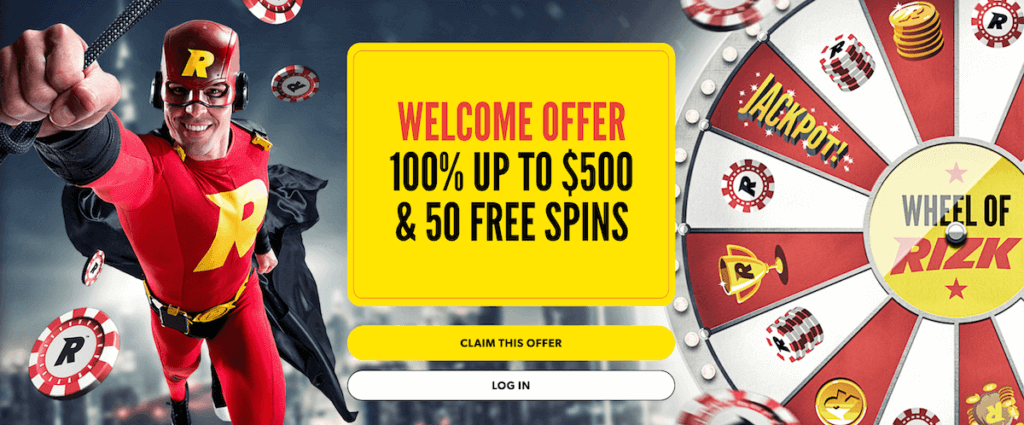 Rizk Casino – 100% up to $500 for NZ players.