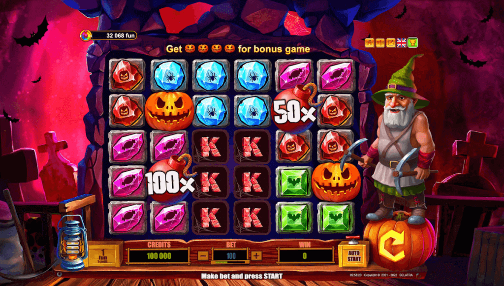 Halloween Crystals Pokie Game Home Screen NZ Players  