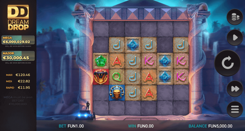 Temple Tumble 2 Dream Drop Main Menu for NZ players