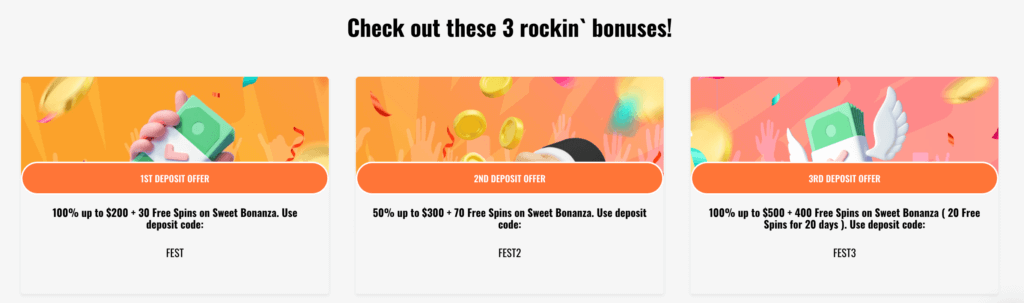 CasinoFest Welcome Bonus