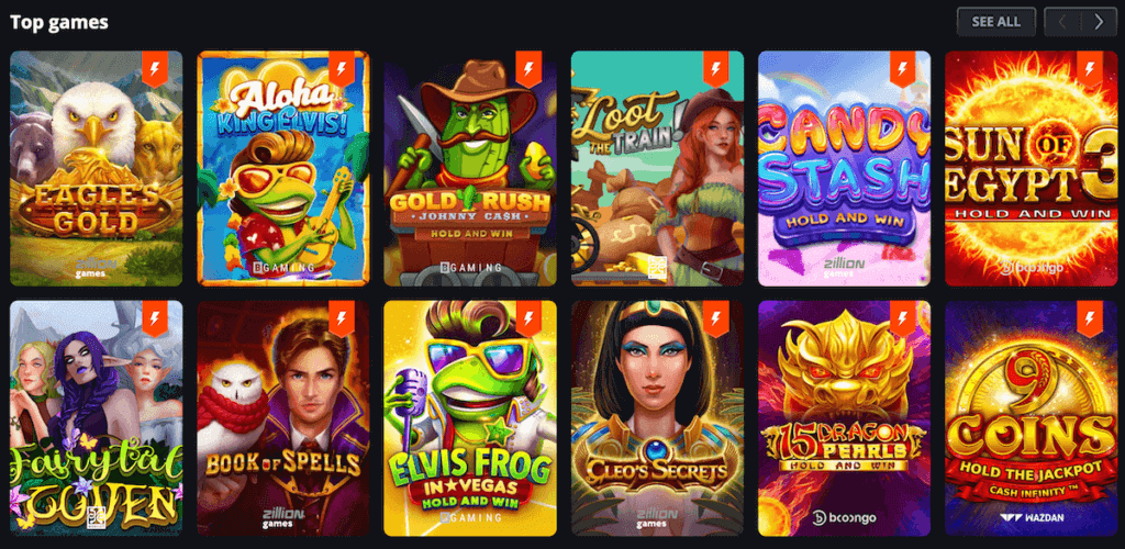 LuckyElf Casino Top Games for NZ players