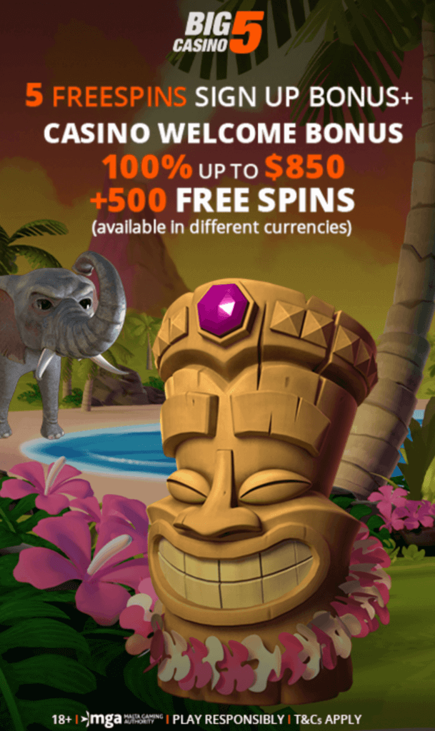 Big5Casino Welcome Bonus