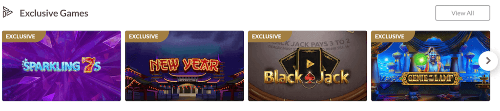Jackpot Molly's Exclusive Games.