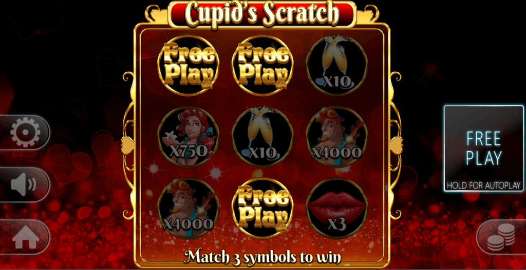 Cupid's Scratch Free Play feature