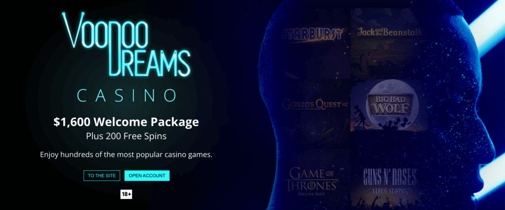 VoodooDreams Casino Welcome Bonus for NZ players