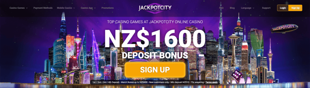 JackpotCity Welcome Bonus