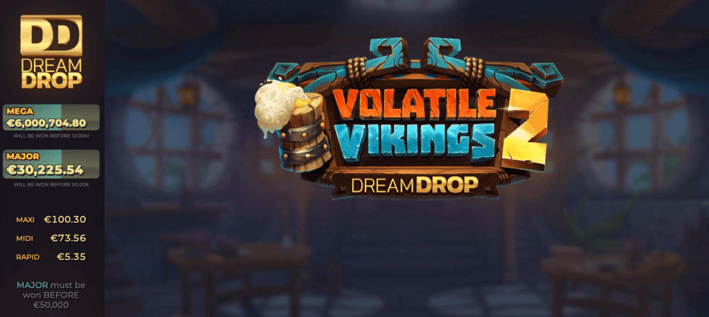 Volatile Vikings 2 Dream Drop pokie for NZ players