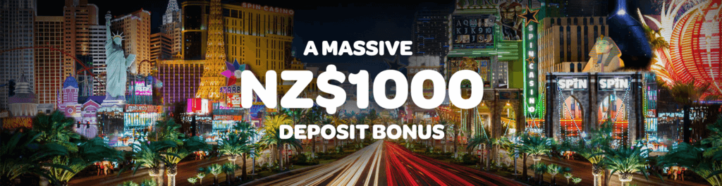 Spin Casino welcome bonus for NZ players
