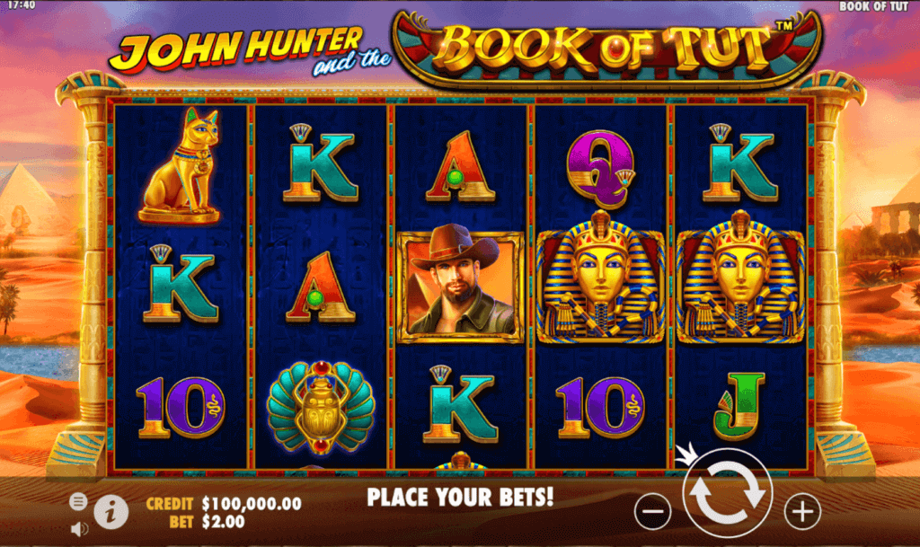 John Hunter and the Book of Tut pokie game for NZ players