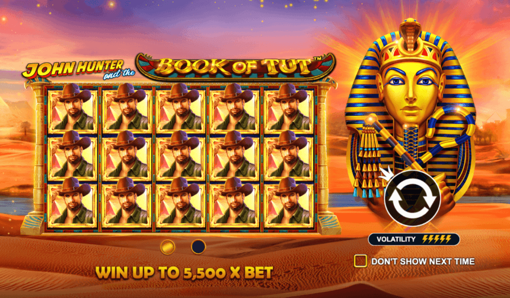 John Hunter and the Book of Tut 5,500 maximum bet