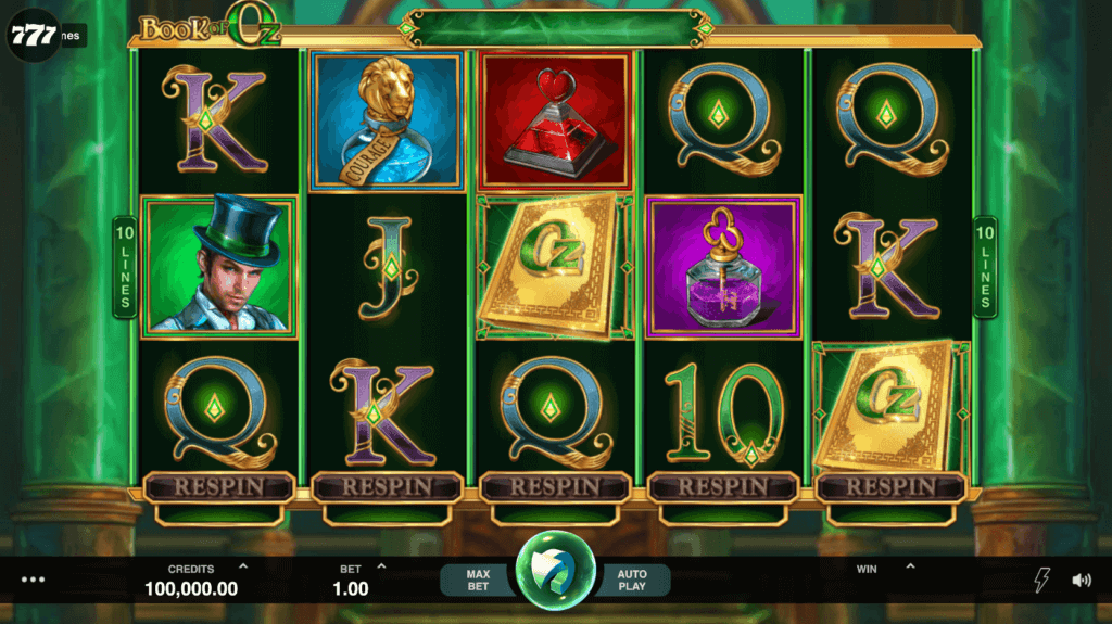 Book of Oz pokie for NZ players