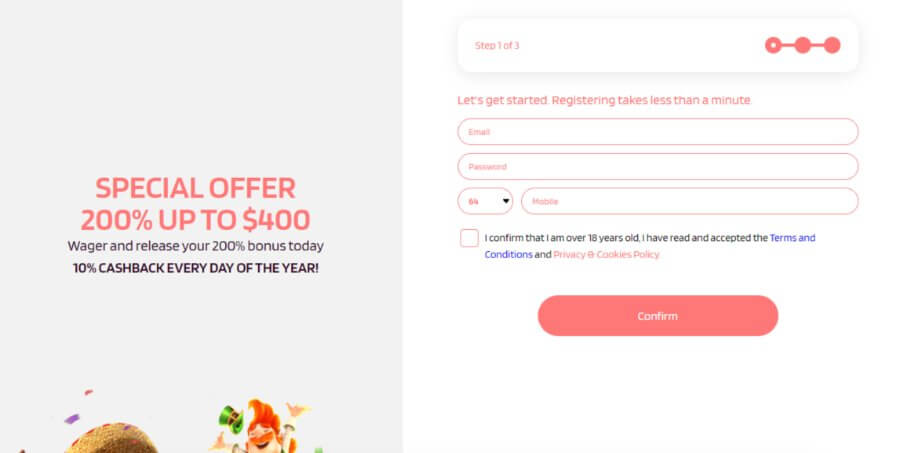 Slotparadise registration process