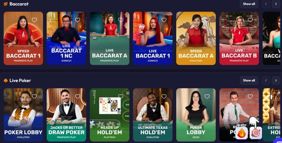 Spinrise NZ Live Casino Games