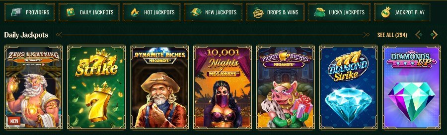 Spybet NZ jackpots