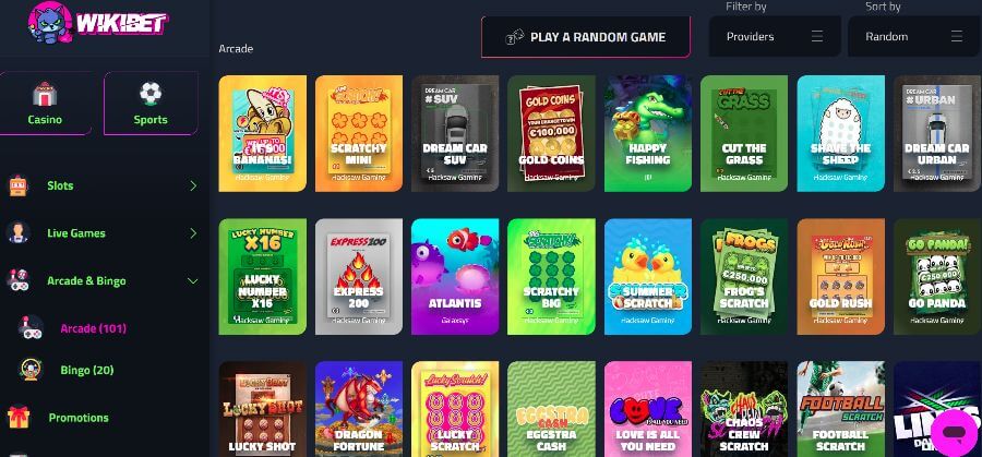 Wikibet Casino Games
