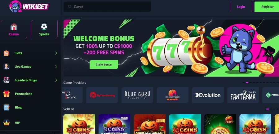 Wikibet Homepage