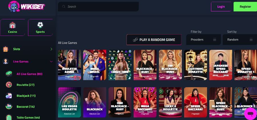 Wikibet Live Casino