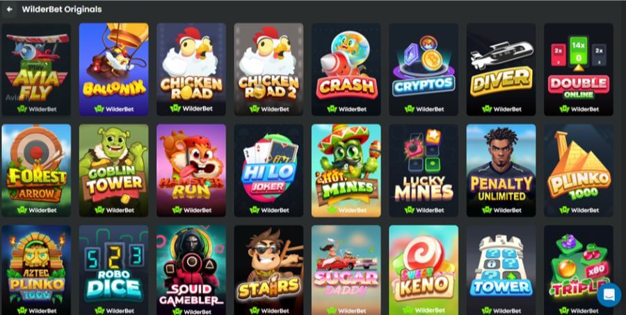 Wilderbet NZ exclusive games
