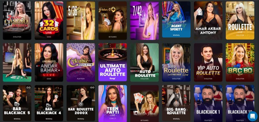 Wilderbet NZ live casino games