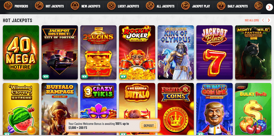 Wyns NZ Jackpot lobby