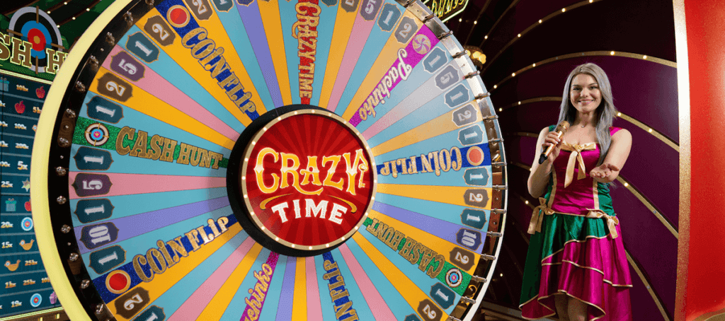 Zinkra NZ online casino Crazy Time evolution live game shows