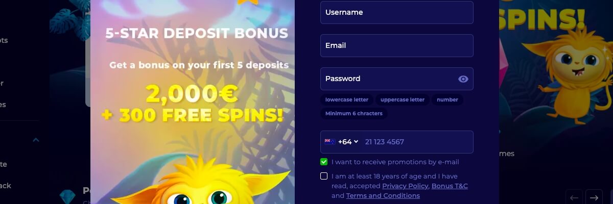 Register with Betvili! Betvili Casino registration