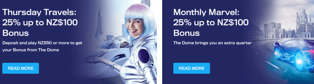 casino dome offers promos bonuses nz casino