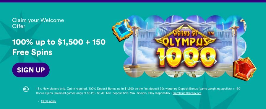 Welcome bonus at Casumo Casino